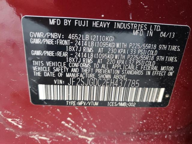Photo 10 from auction – 2014 SUBARU FORESTER 2 with VIN JF2SJGDC2EH437785