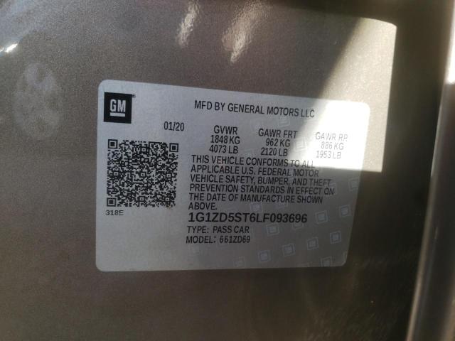Photo 10 from auction – 2020 CHEVROLET MALIBU LT with VIN 1G1ZD5ST6LF093696