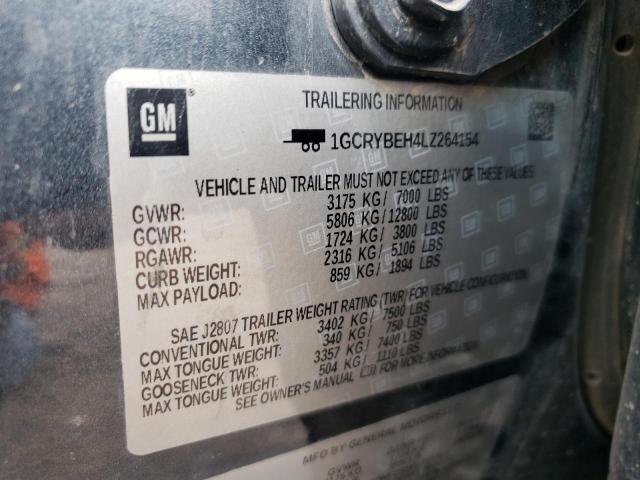 Photo 10 from auction – 2020 CHEVROLET K1500 SILV with VIN 1GCRYBEH4LZ264154