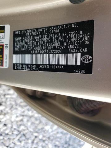 Photo 10 from auction – 2009 TOYOTA CAMRY BASE with VIN 4T1BE46K59U272037