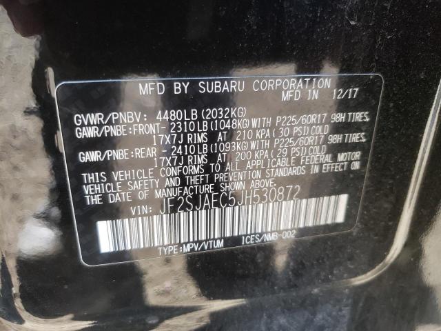 Photo 10 from auction – 2018 SUBARU FORESTER 2 with VIN JF2SJAEC5JH530872