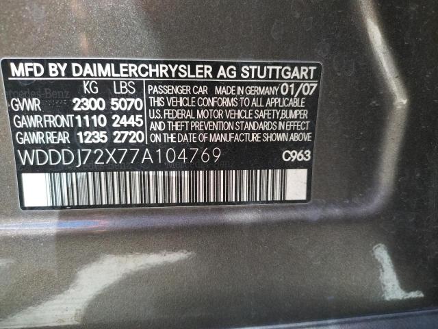 Photo 10 from auction – 2007 MERCEDES-BENZ CLS 550 with VIN WDDDJ72X77A104769