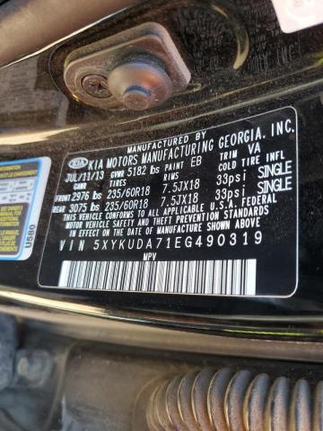 Photo 10 from auction – 2014 KIA SORENTO EX with VIN 5XYKUDA71EG490319