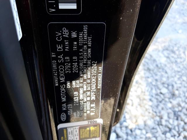 Photo 10 from auction – 2019 KIA FORTE FE with VIN 3KPF24AD0KE105242