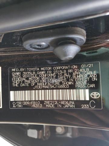 Photo 10 from auction – 2021 TOYOTA COROLLA LE with VIN JTDEPMAE5MJ168803