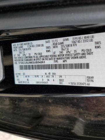 Photo 10 from auction – 2016 FORD ESCAPE TIT with VIN 1FMCU9J98GUB54263
