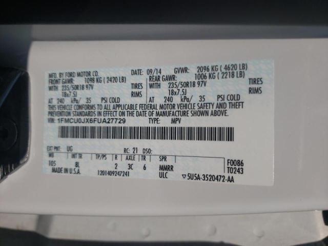 Photo 10 from auction – 2015 FORD ESCAPE TIT with VIN 1FMCU0JX6FUA27729