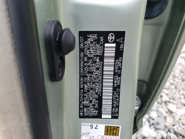 Photo 10 from auction – 2008 TOYOTA PRIUS with VIN JTDKB20U283305432