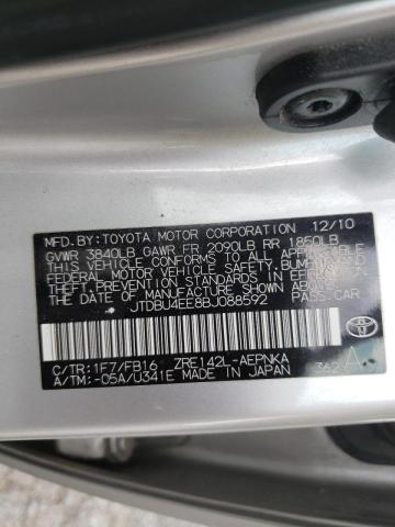 Photo 10 from auction – 2011 TOYOTA COROLLA BA with VIN JTDBU4EE8BJ088592
