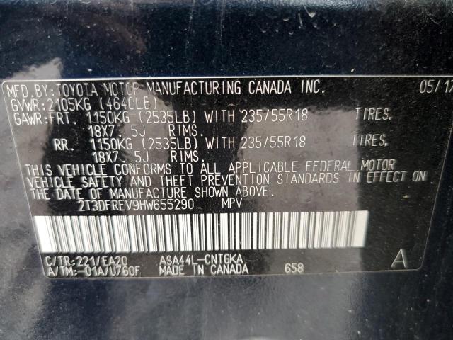 Photo 10 from auction – 2017 TOYOTA RAV4 LIMIT with VIN 2T3DFREV9HW655290