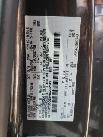 Photo 10 from auction – 2017 FORD ESCAPE SE with VIN 1FMCU0GD9HUA52849