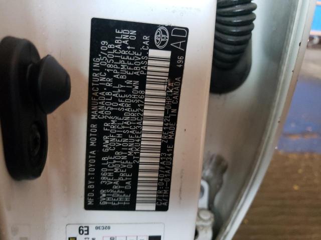 Photo 10 from auction – 2010 TOYOTA MATRIX with VIN 2T1KU4EE3AC221768