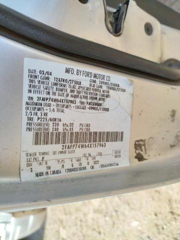 Photo 10 from auction – 2004 FORD CROWN VICT with VIN 2FAFP74W64X157963
