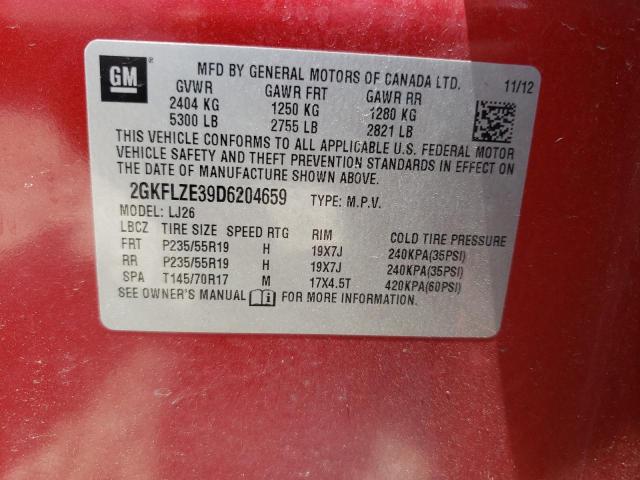 Photo 10 from auction – 2013 GMC TERRAIN DE with VIN 2GKFLZE39D6204659