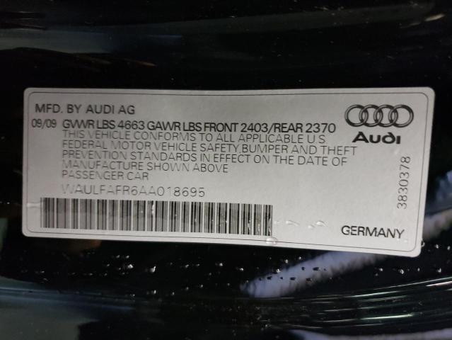 Photo 10 from auction – 2010 AUDI A5 PREMIUM with VIN WAULFAFR6AA018695