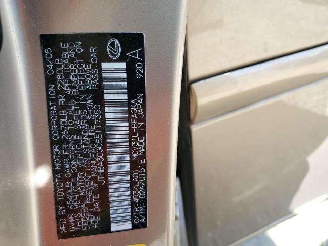 Photo 10 from auction – 2005 LEXUS ES 330 with VIN JTHBA30G055117350