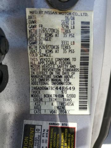 Photo 10 from auction – 2008 NISSAN FRONTIER K with VIN 1N6AD06W78C448649