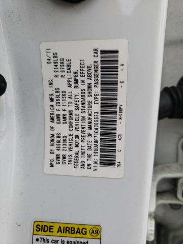 Photo 10 from auction – 2012 ACURA TL with VIN 19UUA8F71CA005533