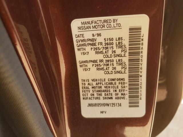 Photo 10 from auction – 1997 NISSAN PATHFINDER with VIN JN8AR05Y6VW125134