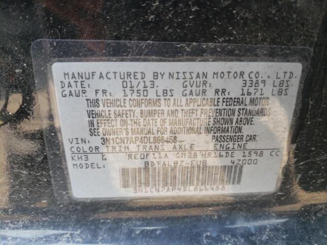 Photo 10 from auction – 2013 NISSAN VERSA S with VIN 3N1CN7AP4DL866458