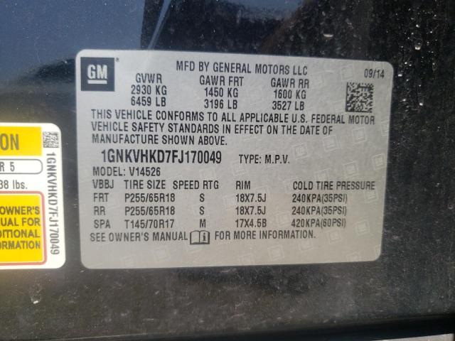Photo 10 from auction – 2015 CHEVROLET TRAVERSE L with VIN 1GNKVHKD7FJ170049