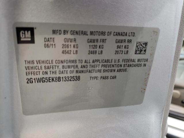 Photo 10 from auction – 2011 CHEVROLET IMPALA LT with VIN 2G1WG5EK8B1332538