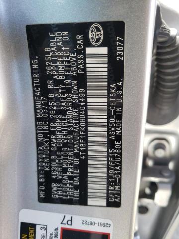 Photo 10 from auction – 2017 TOYOTA CAMRY LE with VIN 4T1BF1FK0HU404499