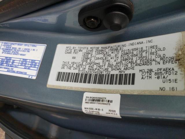 Photo 10 from auction – 2004 TOYOTA SIENNA CE with VIN 5TDZA23CX4S201722