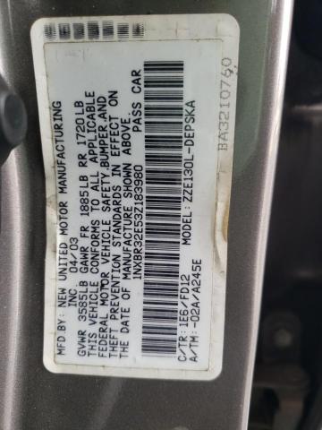 Photo 10 from auction – 2003 TOYOTA COROLLA with VIN 1NXBR32E53Z183980