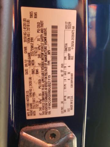Photo 10 from auction – 2013 FORD ESCAPE SE with VIN 1FMCU0GX8DUB21115