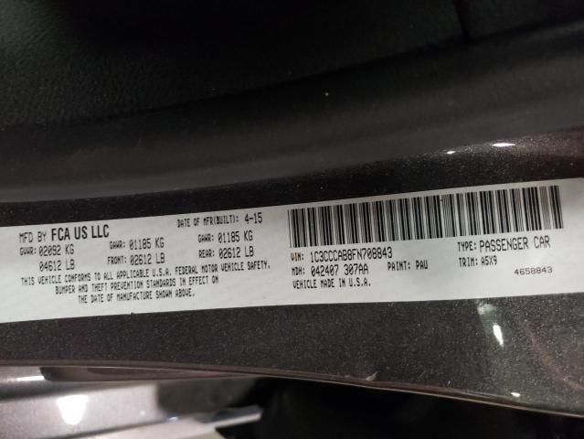 Photo 10 from auction – 2015 CHRYSLER 200 LIMITE with VIN 1C3CCCAB8FN708843
