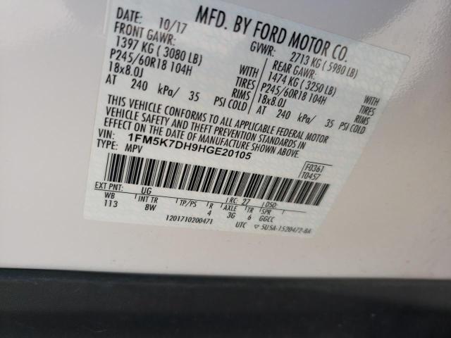 Photo 10 from auction – 2017 FORD EXPLORER X with VIN 1FM5K7DH9HGE20105