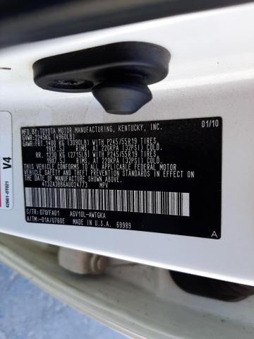 Photo 10 from auction – 2010 TOYOTA VENZA with VIN 4T3ZA3BB6AU024773
