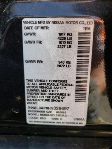 Photo 10 from auction – 2017 NISSAN ALTIMA 2.5 with VIN 1N4AL3AP9HN326697