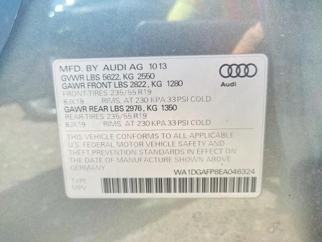 Photo 10 from auction – 2014 AUDI Q5 PREMIUM with VIN WA1DGAFP8EA046324