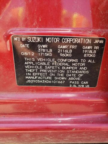 Photo 10 from auction – 2013 SUZUKI SX4 LE with VIN JS2YC5A3XD6101667