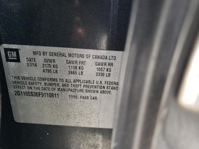 Photo 10 from auction – 2015 CHEVROLET IMPALA LTZ with VIN 2G1165S36F9110811