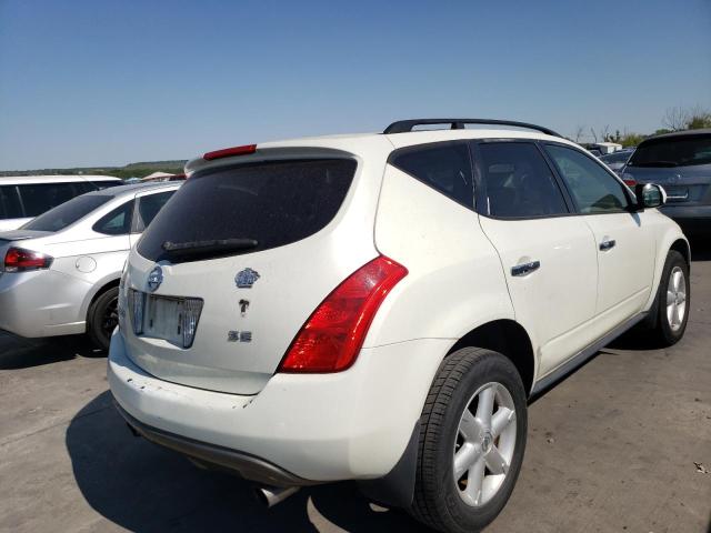 Photo 4 from auction – 2004 NISSAN MURANO SL with VIN JN8AZ08T94W223010
