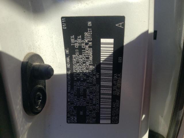 Photo 10 from auction – 2011 TOYOTA SIENNA XLE with VIN 5TDDK3DCXBS018992