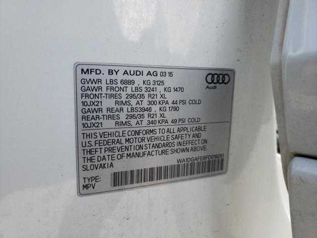 Photo 10 from auction – 2015 AUDI Q7 PRESTIG with VIN WA1DGAFE6FD019251