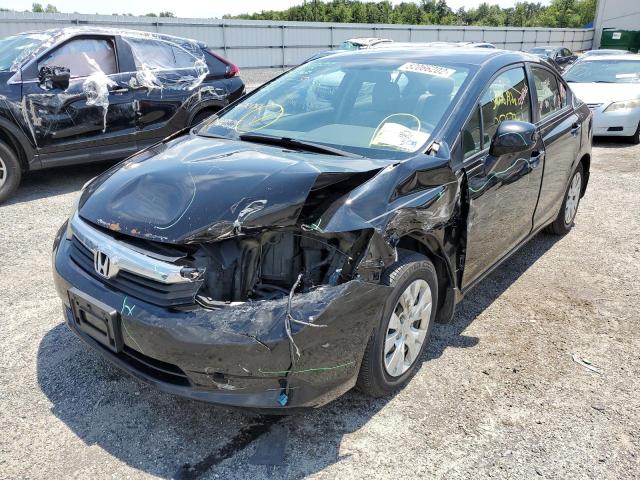 Photo 2 from auction – 2012 HONDA CIVIC LX with VIN 2HGFB2F55CH328115