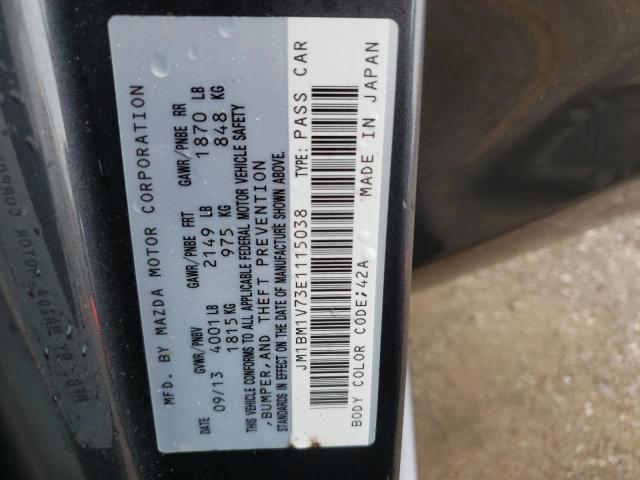 Photo 10 from auction – 2014 MAZDA 3 TOURING with VIN JM1BM1V73E1115038