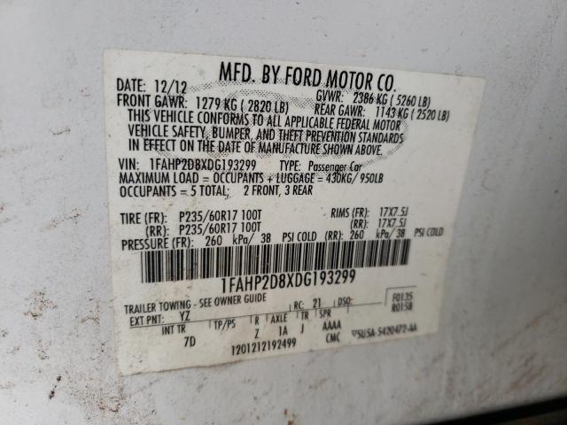 Photo 10 from auction – 2013 FORD TAURUS SE with VIN 1FAHP2D8XDG193299