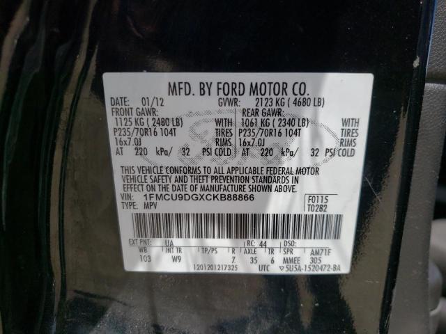 Photo 10 from auction – 2012 FORD ESCAPE with VIN 1FMCU9DGXCKB88866