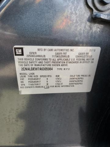 Photo 10 from auction – 2010 CHEVROLET EQUINOX LT with VIN 2CNALDEW7A6305984