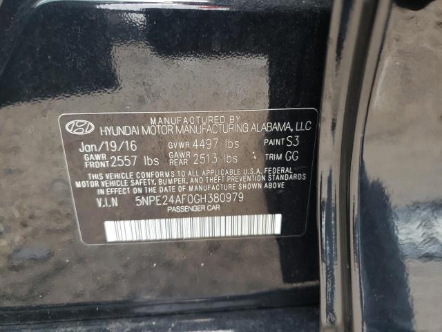 Photo 10 from auction – 2016 HYUNDAI SONATA SE with VIN 5NPE24AF0GH380979