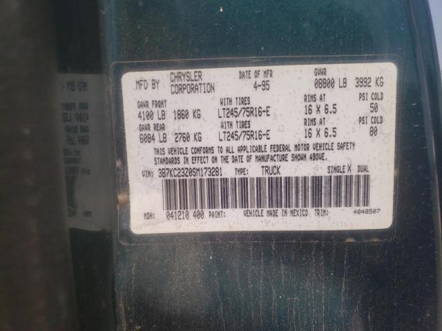 Photo 10 from auction – 1995 DODGE RAM 2500 with VIN 3B7KC23Z0SM173281
