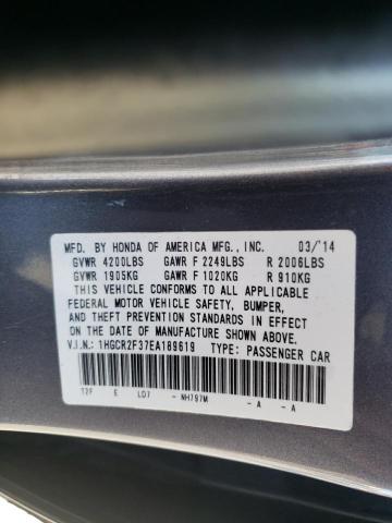 Photo 10 from auction – 2014 HONDA ACCORD LX with VIN 1HGCR2F37EA189619