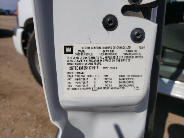 Photo 10 from auction – 2005 GMC NEW SIERRA with VIN 2GTEC13T051171917
