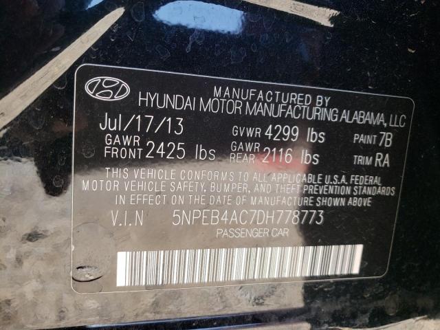 Photo 10 from auction – 2013 HYUNDAI SONATA GLS with VIN 5NPEB4AC7DH778773